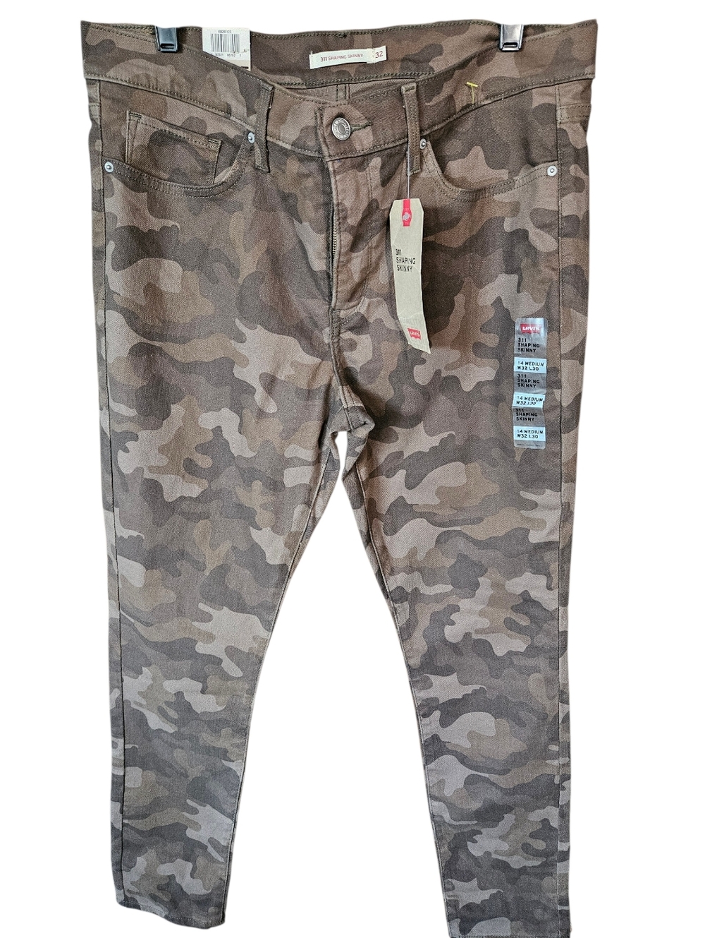The Levi’s Women’s 311 Shaping Skinny Jeans in camouflage, size 32w